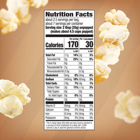 Orville Redenbacher’s Naturals Simply Salted, gluten-free with no artificial preservatives or flavors.