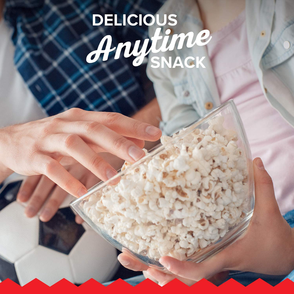 Orville Redenbacher’s Naturals Simply Salted serving night image, ideal for sharing during game time.