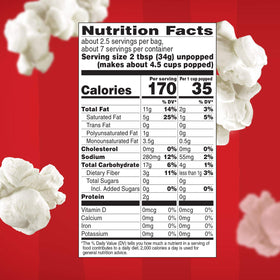 Orville Redenbacher's no artificial preservatives signals a cleaner snack choice.