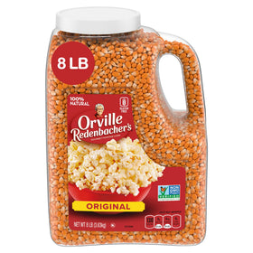 Orville Redenbacher's Original Gourmet Popcorn Kernels in 8 lb jug for light, fluffy popcorn