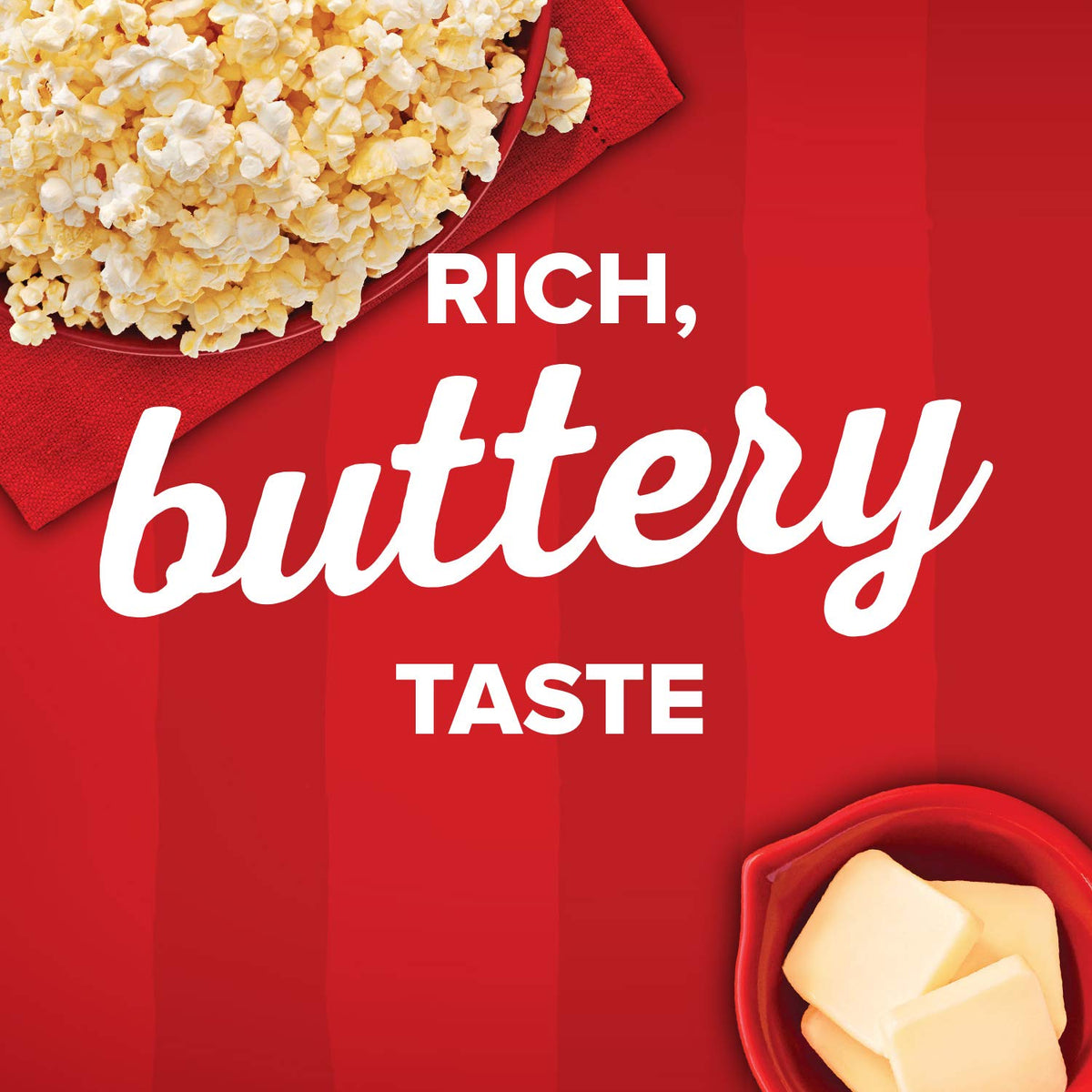 Butter-flavored oil sizzling in a hot popper creates light, fluffy kernels.