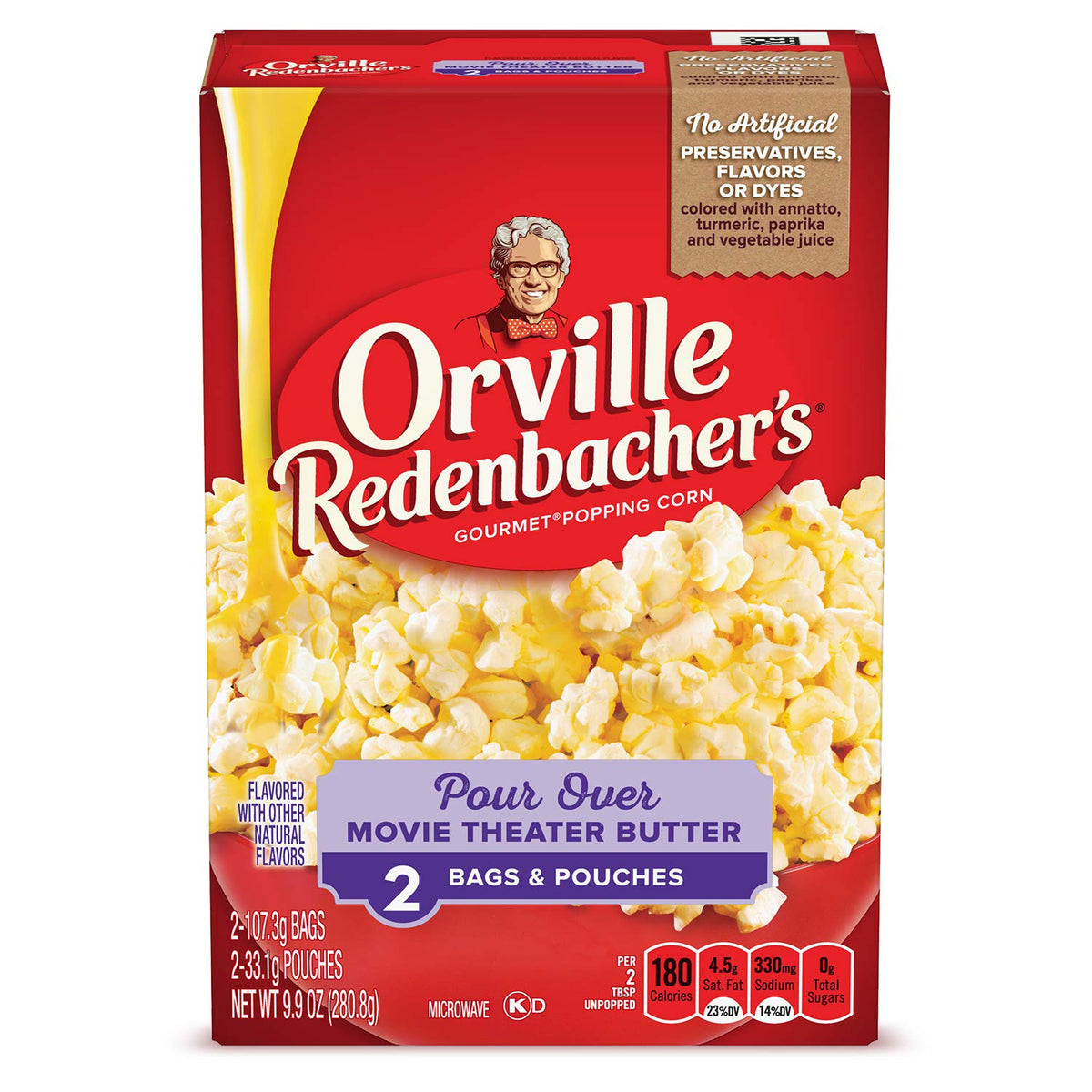 Orville Redenbacher's Pour Over Movie Theater Butter bag for a premium at-home popcorn experience