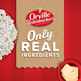 Orville Redenbacher's white popcorn kernels showcase a light, classic base for snacking.