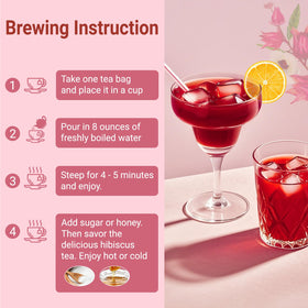Oryvox hibiscus tea bags resealable packaging preserves freshness.