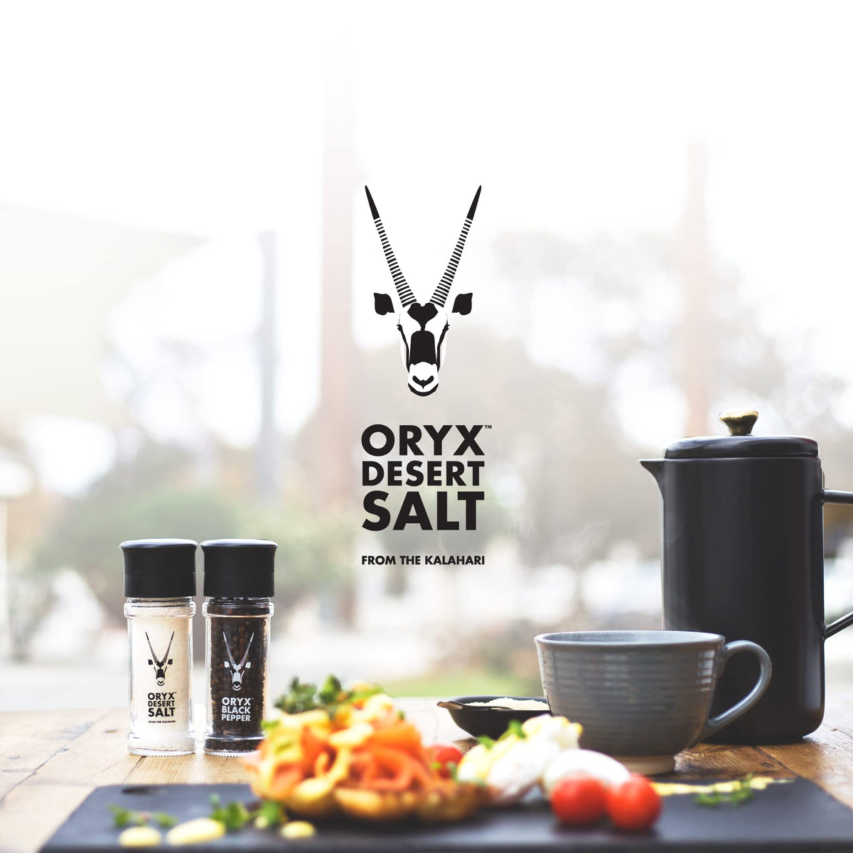 Oryx Desert Salt packaging box highlights sustainable refills.