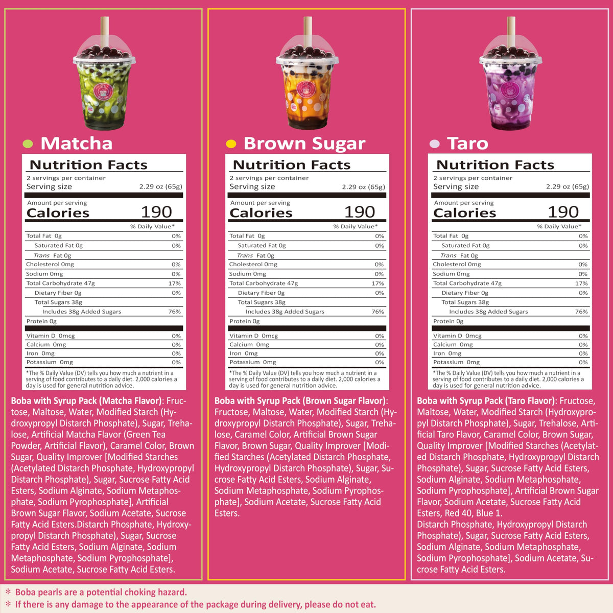 O's Bubble variety flavors pack offers mix-and-match boba options.