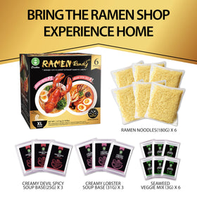 O'scallion quick-prep ramen shown boiling water for fast meals