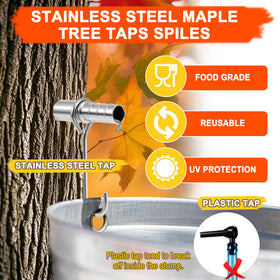 Oscorna 20ft food-grade tubing guides sap efficiently from tree.