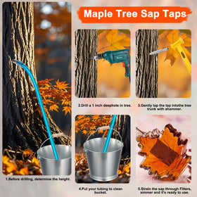Oscorna maple sap bucket hooks enable sturdy hanging.