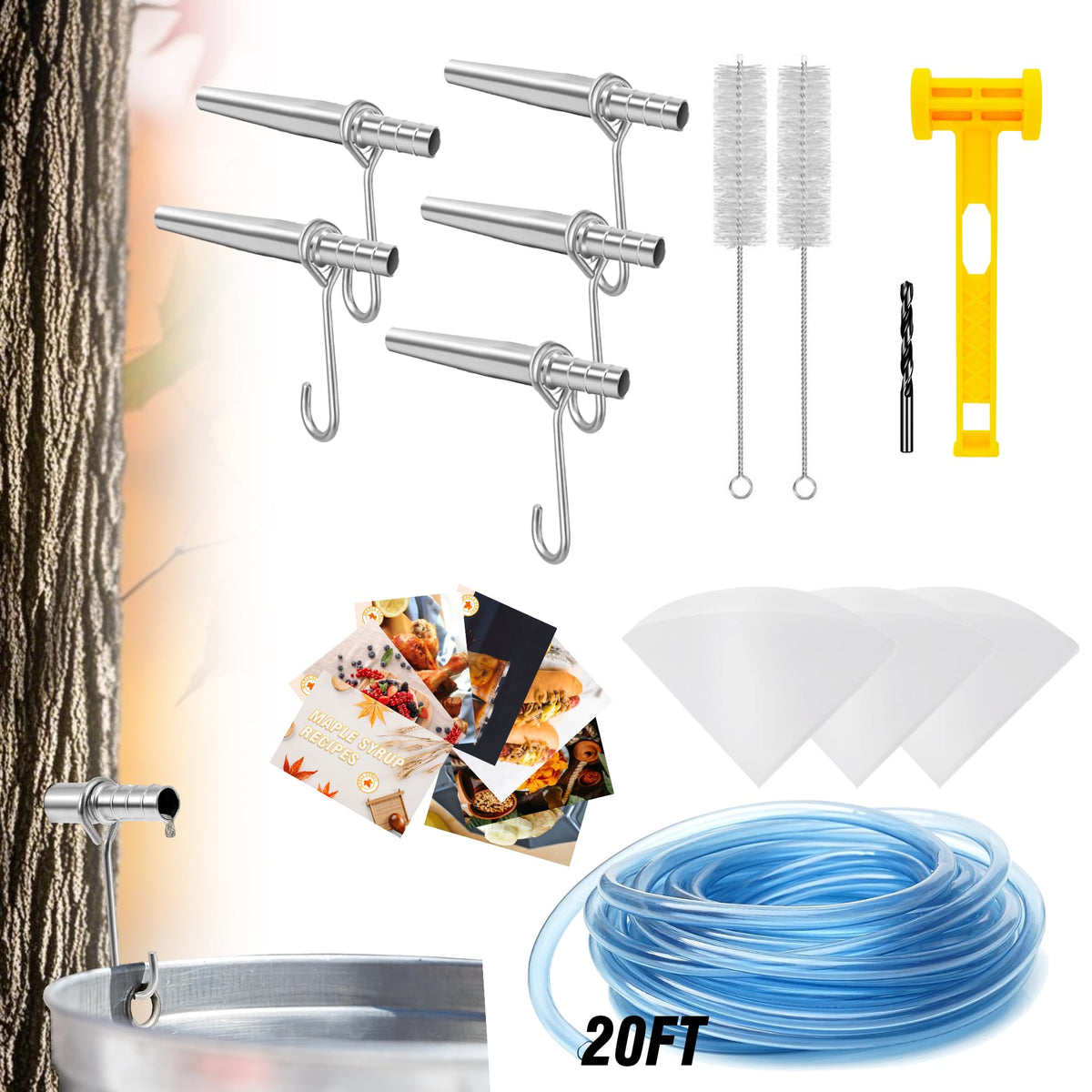 Oscorna maple tap spile set for reliable sap collection.