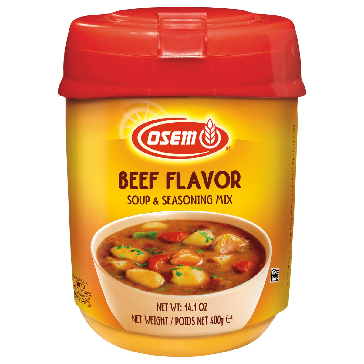 Osem beef flavored soup and seasoning powder adds rich, versatile flavor to soups.
