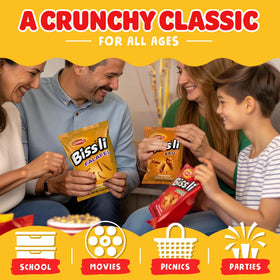 Osem Bissli lunchbox scene shows kid-friendly portability.