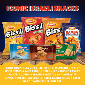 Osem Bissli party board image invites crowd-pleasing crunch.