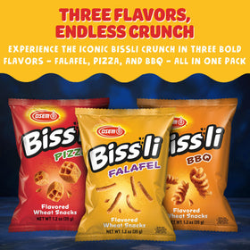 Osem Bissli Pizza flavor crunch for bold snack time.
