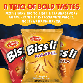 Osem Bissli Variety Pack highlights 12-pack convenience and sharing.