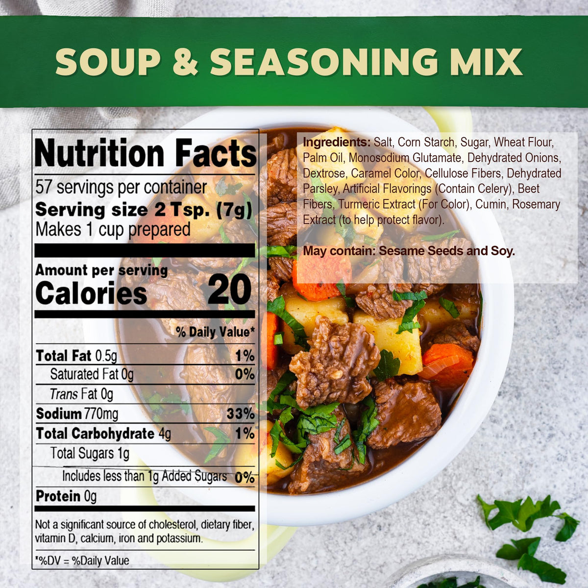 Osem beef flavor mix enhances rice, vegetables, and meats with depth and aroma.