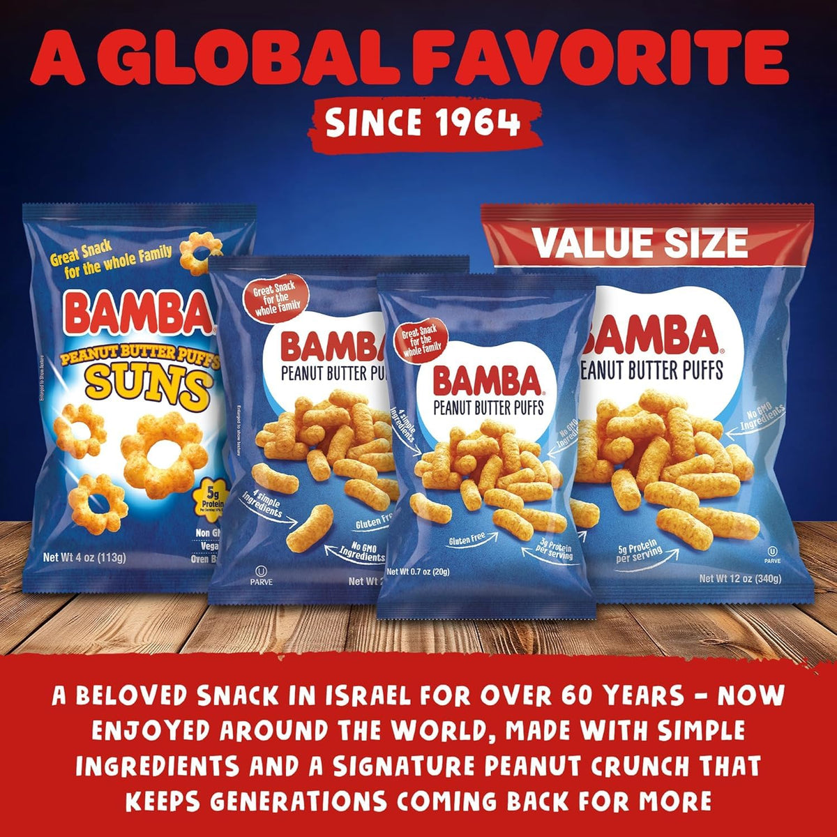 Osem Gratify Bamba puffs family moment sharing.