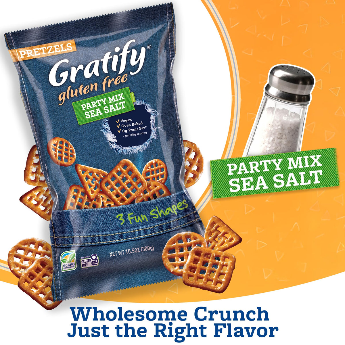 Osem Gratify pretzels for dipping with hummus, showcasing quick dunk-ready snack.