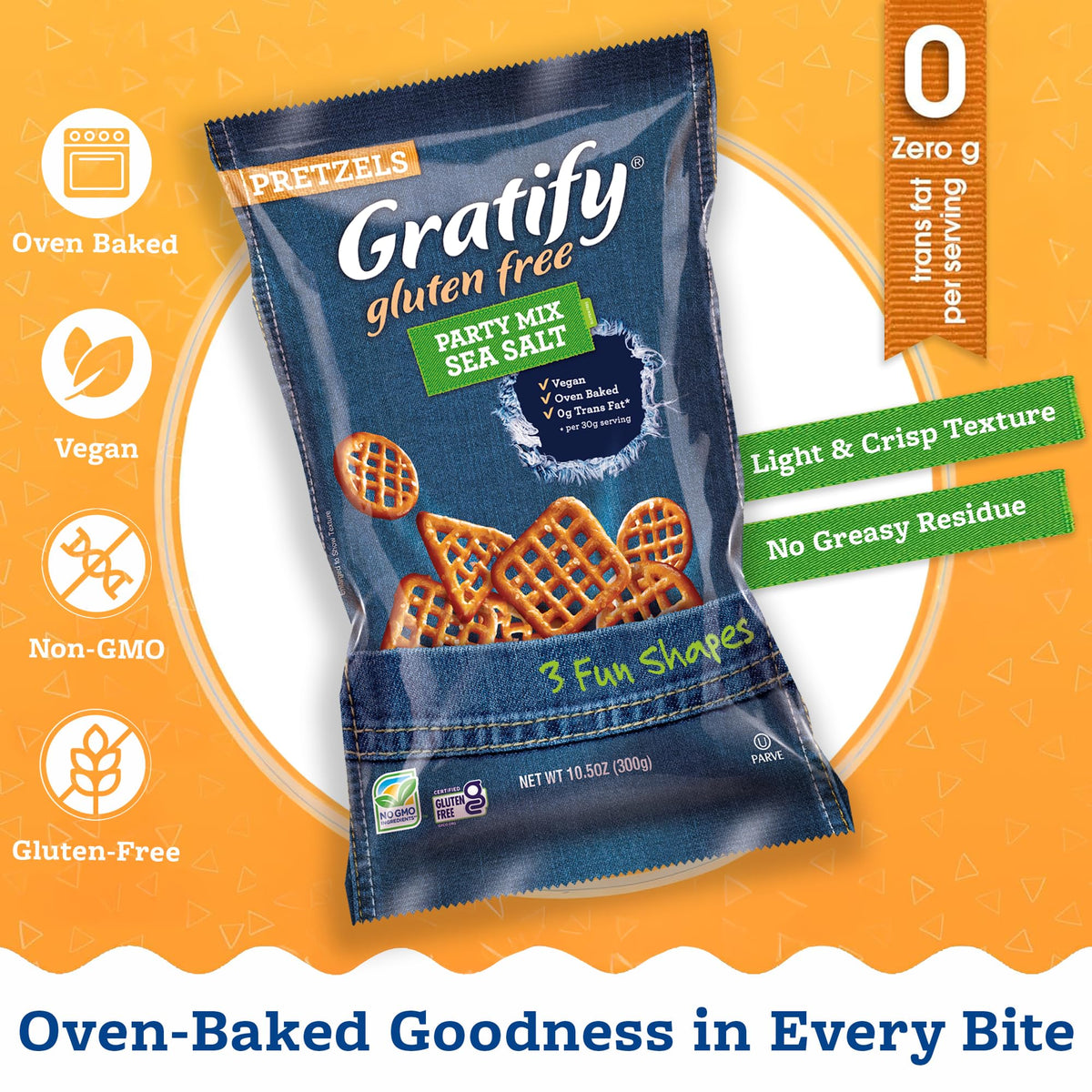 Osem Gratify vegan and kosher pretzels with clear labeling for convenience.