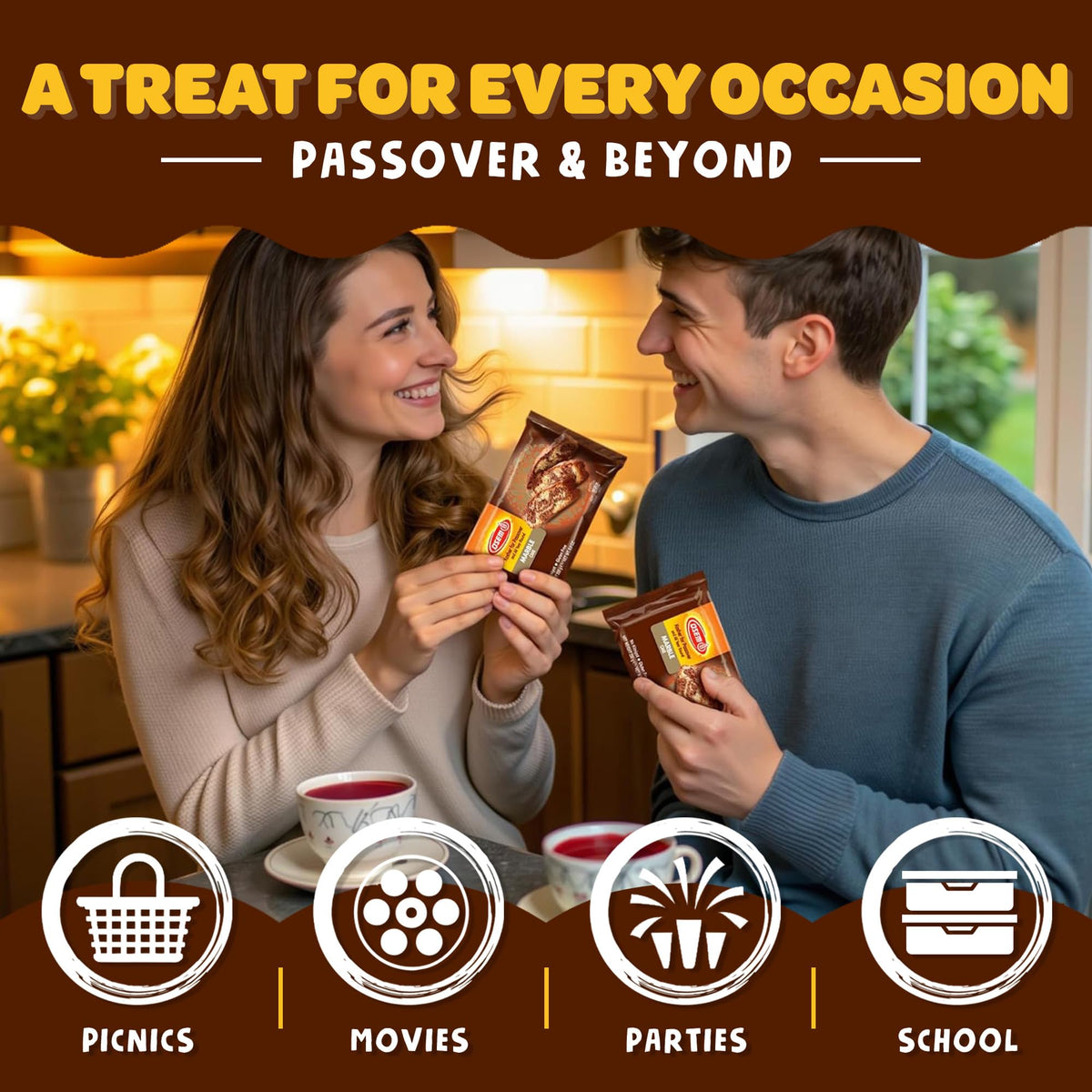 Osem Marble Cake served with coffee, showcasing a pairing idea.