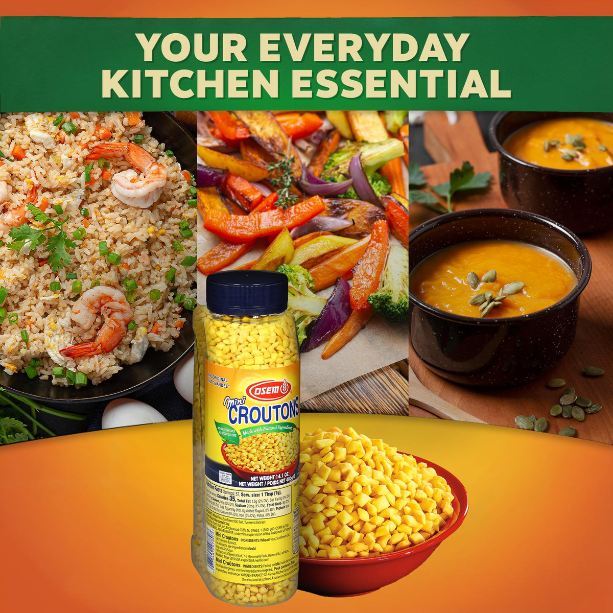 Osem Mini Croutons lunchbox topper makes meals kid-friendly.