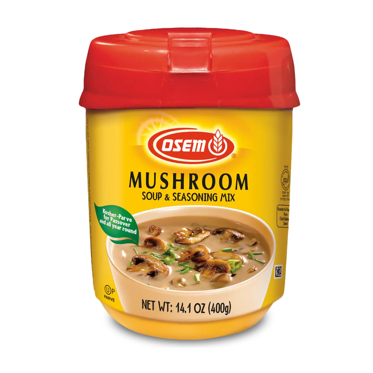Osem mushroom soup seasoning jar close-up for rich flavor
