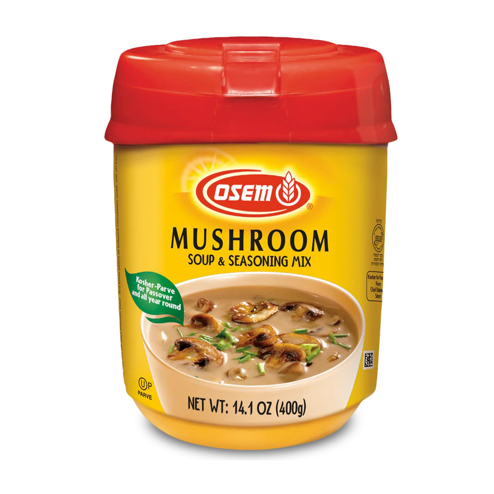 Osem mushroom soup seasoning jar close-up for rich flavor