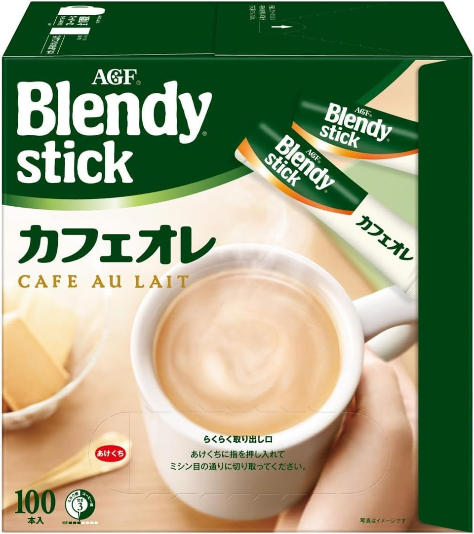OSK Blendy Stick Café au Lait pack front, showing 100 sticks for on-the-go coffee.