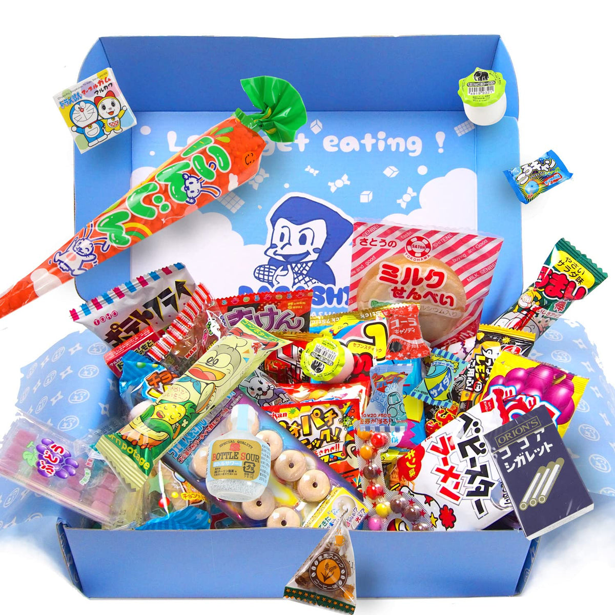 OSK Japanese Candy Assortment Box with dagashi, ideal for sharing and gifting