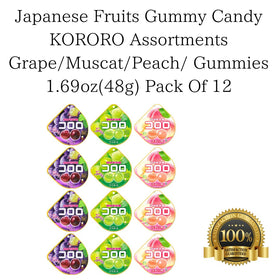 OSK Kororo grape gummy close-up highlighting chewy texture and real fruit feel.