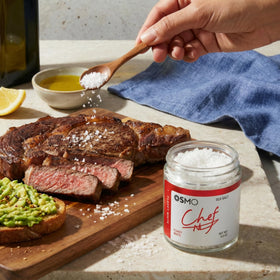 Osmo Flakey White Sea Salt adds balanced finish to breads and desserts.