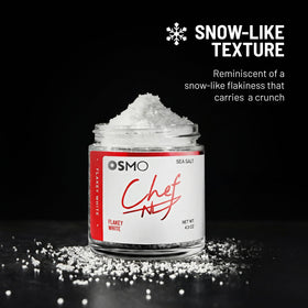 Osmo Flakey White Sea Salt delivers crisp crunch that elevates texture.