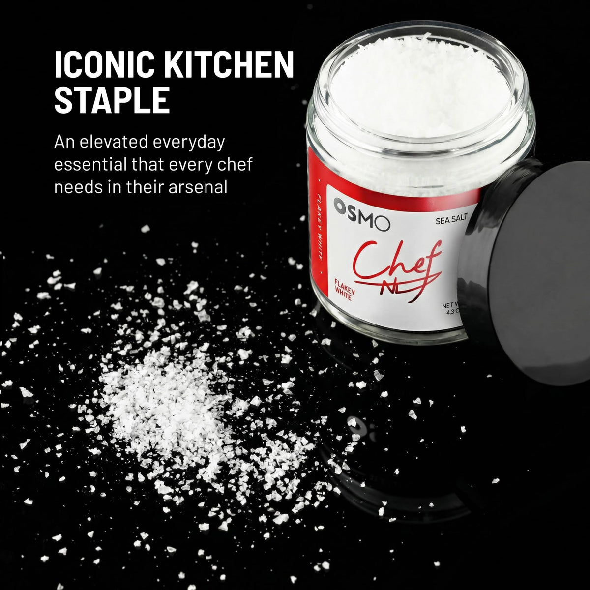 Osmo Flakey White Sea Salt is kosher certified and versatile.