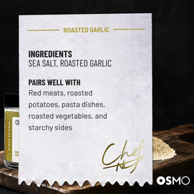 Garlic bread topping with a bright, roasted garlic glow.