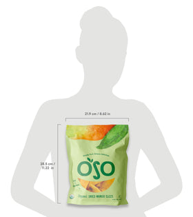 Oso Snacks dried mango close-up highlighting natural sweetness and chewy texture