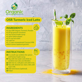 OSR Organic Turmeric Powder airtight seal on bag signals freshness.