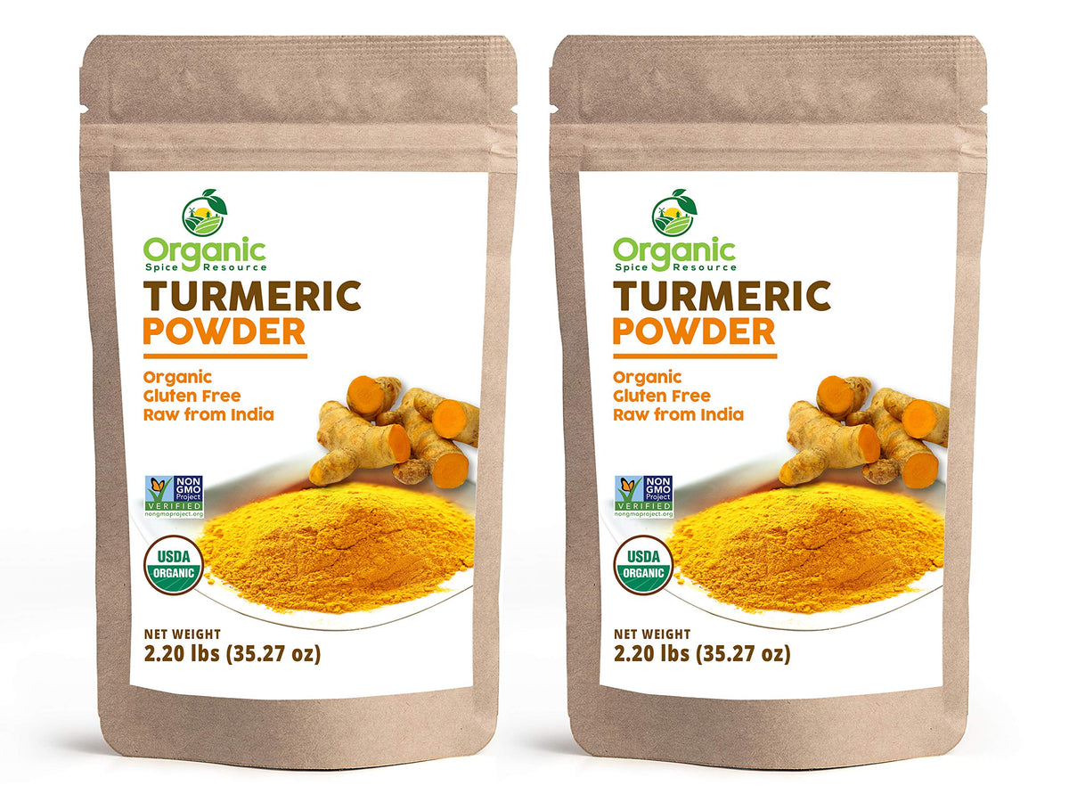 OSR Organic Turmeric Powder in kraft bag packaging highlights freshness and convenience
