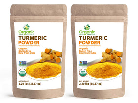 OSR Organic Turmeric Powder in kraft bag packaging highlights freshness and convenience