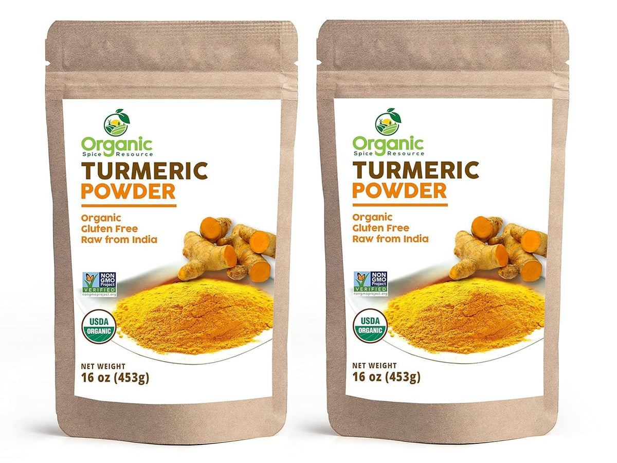 OSR Organic Turmeric Powder front kraft bag highlighting fresh, organic spice for vibrant cooking.