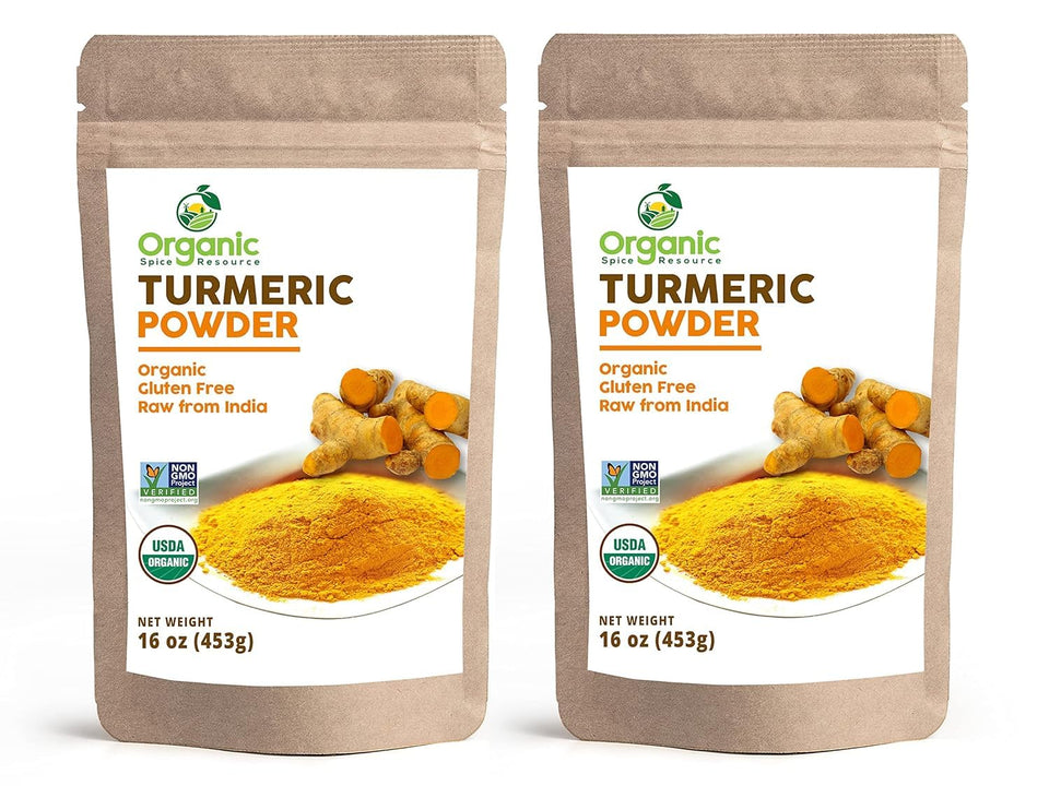 OSR Organic Turmeric Powder front kraft bag highlighting fresh, organic spice for vibrant cooking.
