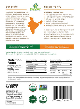 OSR Turmeric Powder lab-tested for purity and safety.