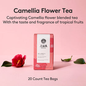 Osulloc Camellia Flower Tea hot or iced, perfect for versatile serving