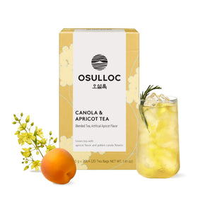 Osulloc canola apricot tea bag packaging showcases premium blend for busy mornings.