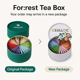 Osulloc round gift box with Hanbok-inspired presentation enhances gifting.