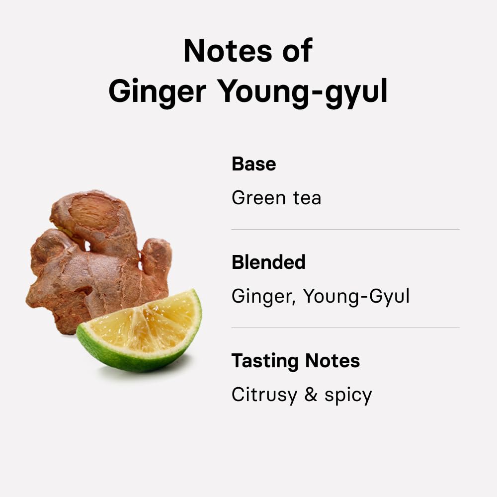 Osulloc Green Tea with Tangerine and Spice highlights refreshing, naturally bright flavor.