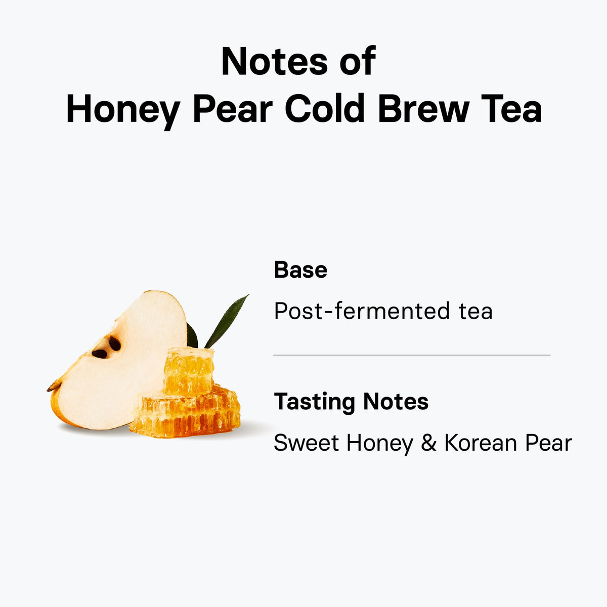Osulloc Honey Pear Cold Brew Tea in a glass shows refreshing iced tea.