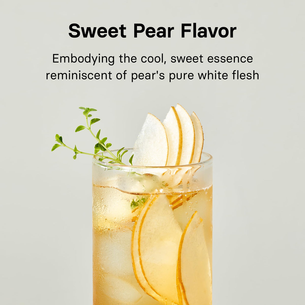 Osulloc Honey Pear note close-up emphasizes natural sweetness and fruitiness.