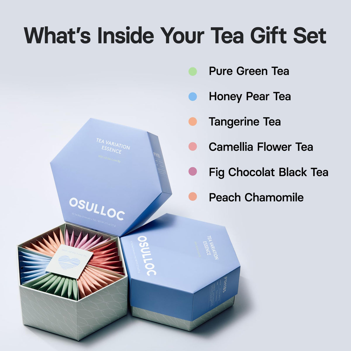 Individually sealed tea bags ensure fresh flavors in every cup.