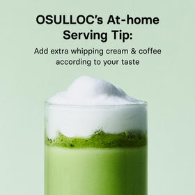 Iced preparation with Osulloc matcha stick for a refreshing cold tea