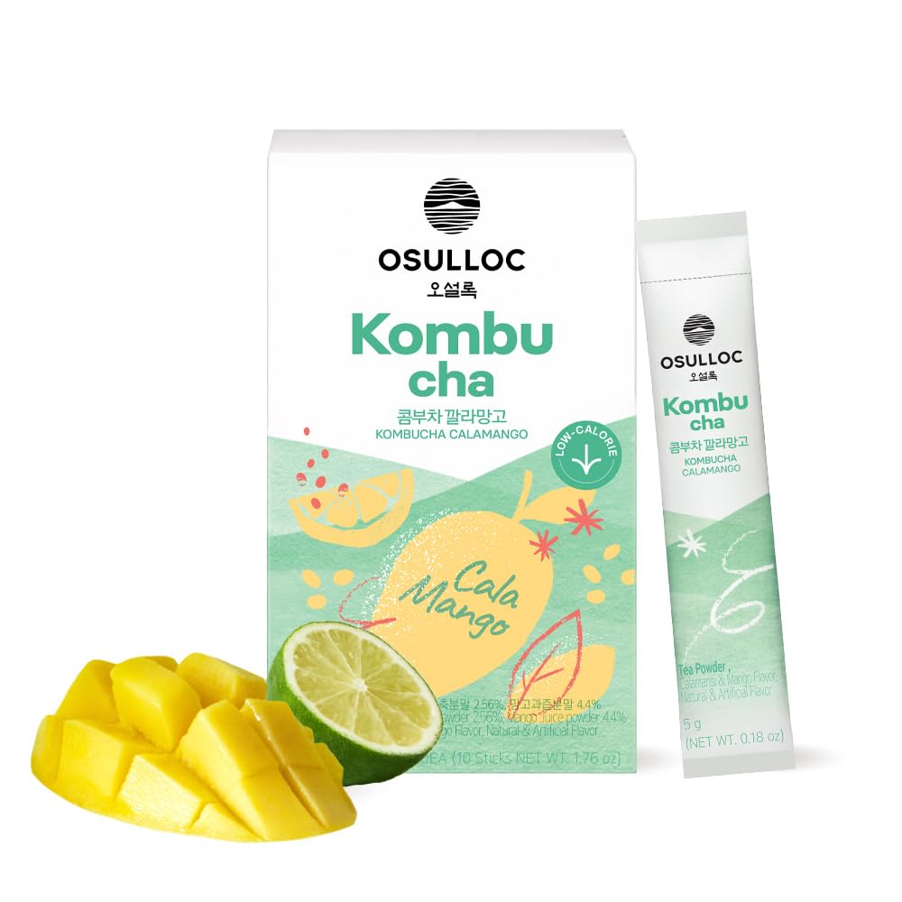 Osulloc Kombucha Calamango sachet packaging for convenient on-the-go hydration